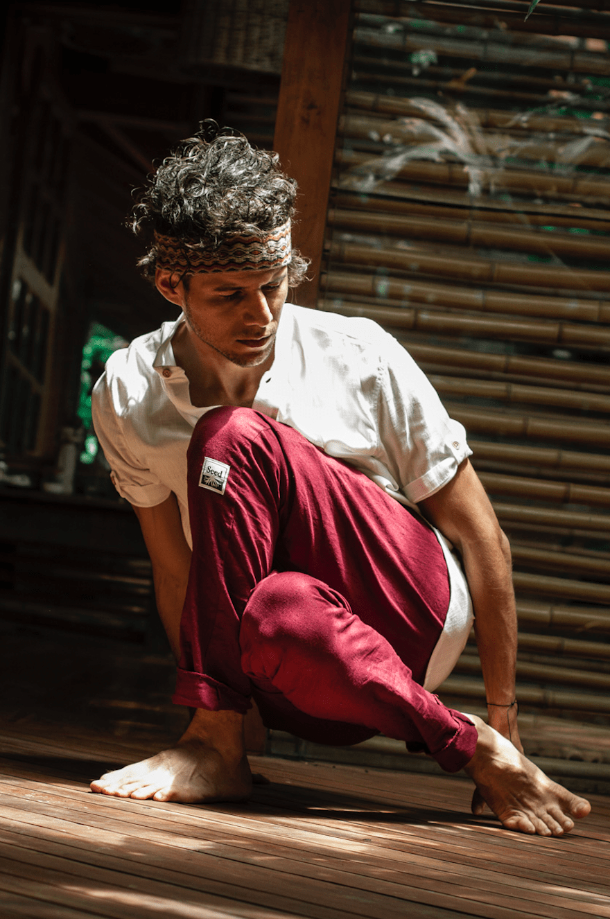 The AntidoteYoga, PantsSeed #color_ron burgundy