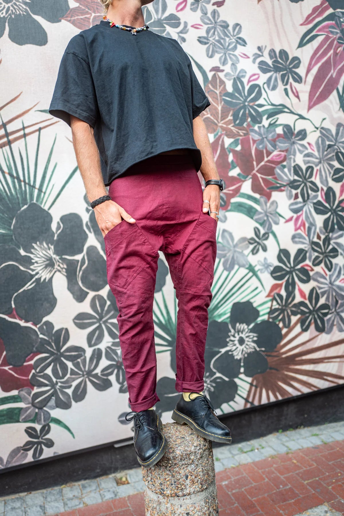The AntidoteYoga, PantsSeed #color_burgundy